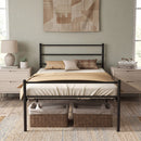 Twin Size Metal Bed Frame Platform with Headboard
