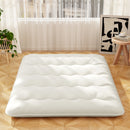 Queen/King/Twin/Full Futon Mattress Floor Sleeping Pad with Washable Cover Beige