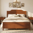 Solid Wood Platform Bed Frame with Headboard