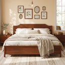 Solid Wood Platform Bed Frame with Headboard
