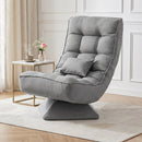 5-Level Adjustable 360° Swivel Floor Chair with Massage Pillow