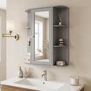 Mirrored Bathroom Medicine Cabinet with Single Mirror Door and Adjustable Shelf