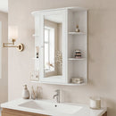 Mirrored Bathroom Medicine Cabinet with Single Mirror Door and Adjustable Shelf