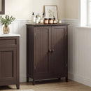 Bathroom Floor Storage Double Door Cupboard Cabinet