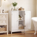 Bathroom Floor Storage Double Door Cupboard Cabinet