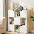 9-Cube Wooden Freestanding Bookcase for Home and Office