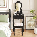 Makeup Dressing Table and Bench 3 Drawers and Cushioned Stool for Girls