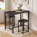 3 Piece Counter Height Dining Set Faux Marble Table