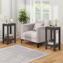 Set of 2 Versatile 2-Tier End Table with Storage Shelf