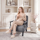 Folding 6 Position Convertible Sleeper Bed Armchair Lounge Couch with Pillow
