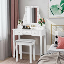 Vanity Dressing Table Set with 10 Dimmable Bulbs and Cushioned Stool