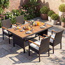 Patio Wicker Chair Set of 2/4 with Soft Zippered Cushion