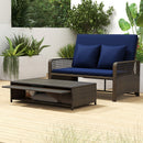 Patio Adjustable Wicker Daybed with 4-Level Backrest and Soft Cushions