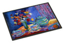 Blue Tea by Wendy Hoile Doormat Indoor Outdoor 18H X 27W Front Door Mat Rugs for Entryway, Non Slip Washable