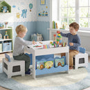 Multi-purpose Activity Kids Table and Chairs Set with Double-sided Tabletop