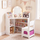 2-In-1 Kids Vanity Set with Lights for Toddlers 3+ Years Old