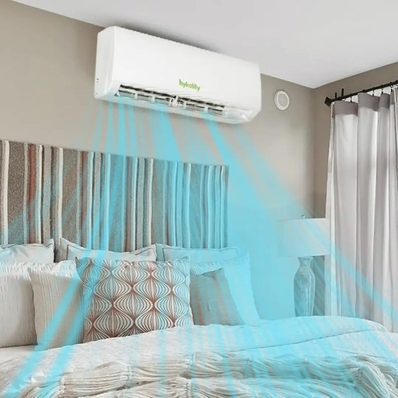 HYKOLITY Wifi Enabled 12,000 BTU Mini Split Air Conditioner & Heater, 19 SEER2 115V Split AC Unit Ductless Inverter System with Heat Pump, Installation Kits - Cools Rooms up to 750 Sq.Ft