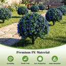 2 Pack Artificial Camellia Boxwood Topiary Ball Trees 27.5 Inches Faux Floral Shrubs by LJGDeals