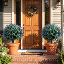 2 Pack Artificial Lavender Boxwood Topiary Ball Trees with Ground Spikes by DirectDeals
