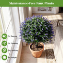 2 Pack Artificial Lavender Boxwood Topiary Ball Trees with Ground Spikes by DirectDeals