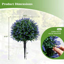 2 Pack Artificial Lavender Boxwood Topiary Ball Trees with Ground Spikes by DirectDeals