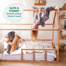 Twin Size Montessori House Bed for Kids with Fence by Goodevas