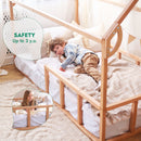 Twin Size Montessori House Bed for Kids with Fence by Goodevas