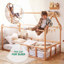 Twin Size Montessori House Bed for Kids with Fence by Goodevas