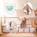Twin Size Montessori House Bed for Kids with Fence by Goodevas