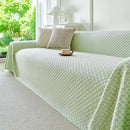 Fresh Geometric Sofa Throw Cover, Modern Textured Breathable Couch Protector Blanket