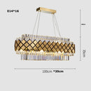 GobekUsa Gold LED Crystal Clear Art Deco Chandelier for Foyer