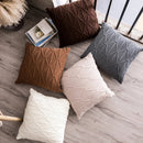 GobekUsa Knit Cushion Cover 45x45cm Nordic Style Home Decoration Brown Grey IvoryiscowayReversible