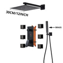 GobekUsa Digital Display Luxury Rainfall Shower Faucet with Massage System & Bathtub Faucet