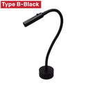 GobekUsa LED Reading Wall Lamp 3W Flexible Hose Sconce for Bedroom Study & Book Light