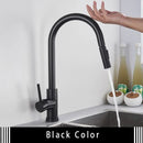 GobekUsa Brushed Gold Smart Touch Kitchen Faucet Dual Outlet Water Modes