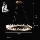 GobekUsa Golden Crystal LED Chandelier for Modern Dining Room