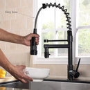GobekUsa Brass Kitchen Faucet Spring Swivel Spout Hot Cold Water Mixer Taps