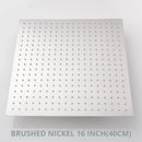 GobekUsa 16 Inch Stainless Steel Chrome Square Rainfall Shower Head for Bathroom