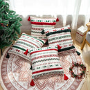 GobekUsa Christmas Decoration Cushion Cover 45x45cm with Handmade Tassels