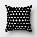 GobekUsa Black White Flocking Pillowcase 45*45cm Fashion Living Room Sofa Cushion