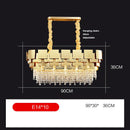 GobekUsa Golden Crystal Stainless Steel Pendant Light for Stylish Foyer