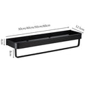 GobekUsa Black Aluminum Bathroom Shower Shelf with Hook Bar and Shampoo Holder