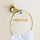 GobekUsa Gold Bathroom Hardware Set: Towel Rack, Toilet Paper Holder, Towel Bar, Hook