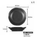 GobekUsa Black Melamine Plastic Dipping Sauce Dish Bowl Set - Pack of 4