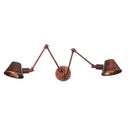 GobekUsa Double Swing Arm Wall Lights Bedside Sconce E27 Lighting Decor