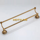 GobekUsa Antique Brass Towel Holder Single Bar Rack. Solid Aluminium Rail, 30/40/45/50/60cm.