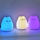 GobekUsa Cat Silicone LED Night Light Touch Sensor 2 Modes Children Bedroom Lamp