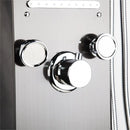 GobekUsa Dark Grey LED Shower Panel Column with Rainfall Waterfall Spa Jets