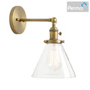 GobekUsa Funnel Glass Wall Lamp E27 Sconce Modern Bedroom Light Fixtures