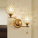GobekUsa Crystal Wall Sconce: Modern Bedside Wall Lamp for Home Decor